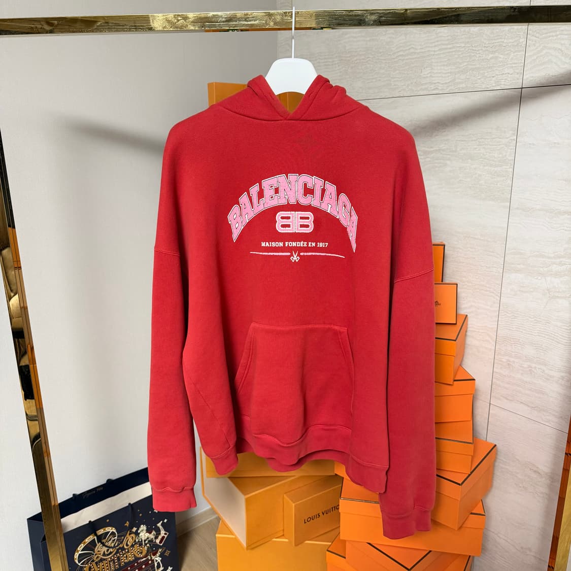 [4사이즈]발렌시아가 bb로고 후드티 상품이미지1