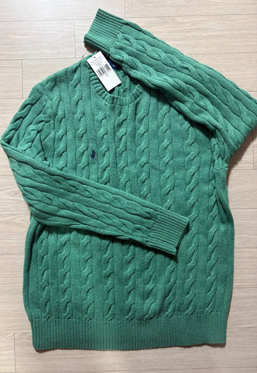 폴로 케이블 니트 코튼 스웨터 상품이미지5