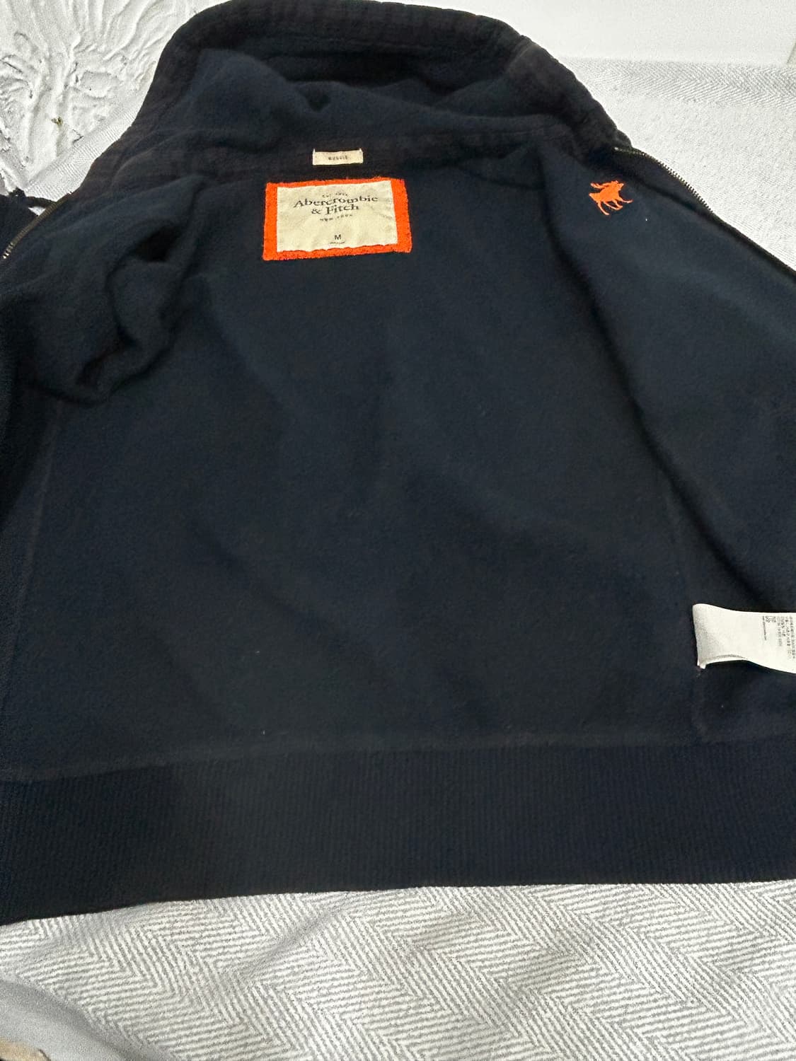 아베크롬비 네이비 후드집업 M 안감기모 상품이미지6