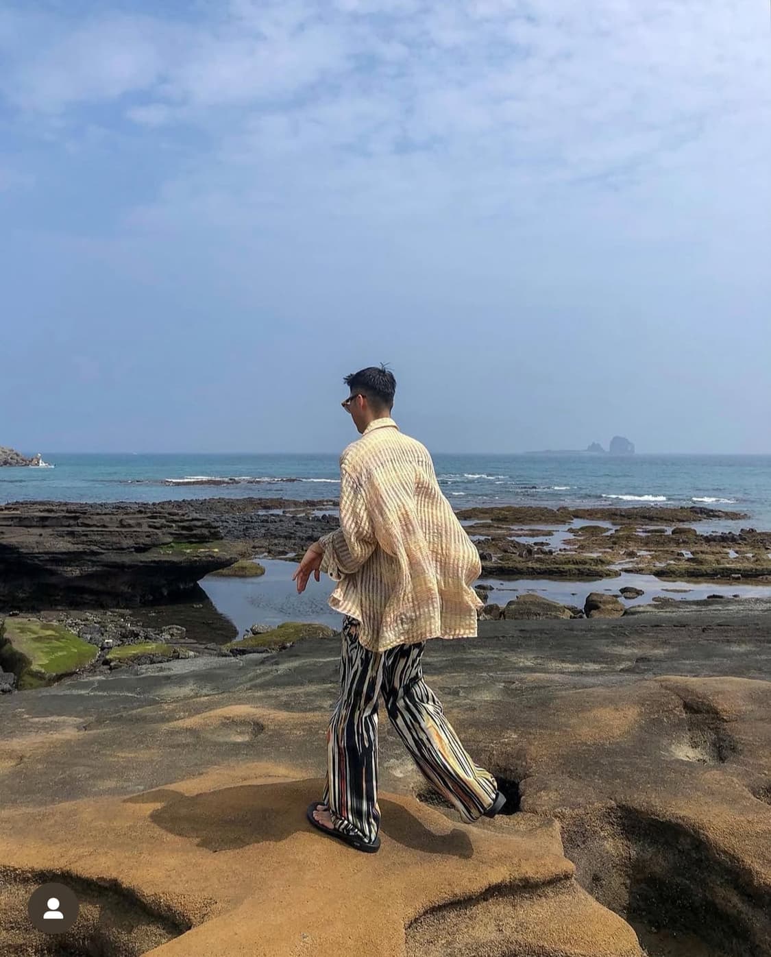 아워레가시/린넨 레인보우 버로우드 셔츠/48 상품이미지3