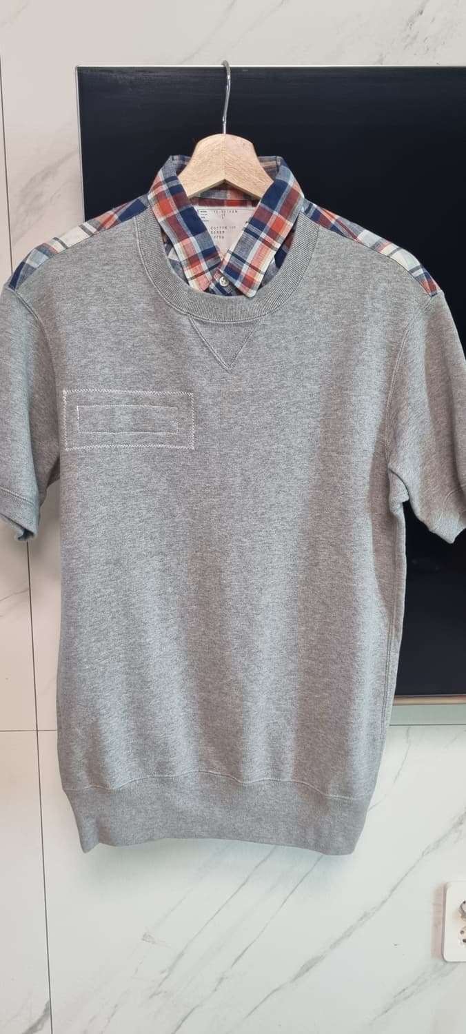 sacai 사카이 하이브리드 반팔 스웻 셔츠 (15-00783M) 상품이미지1