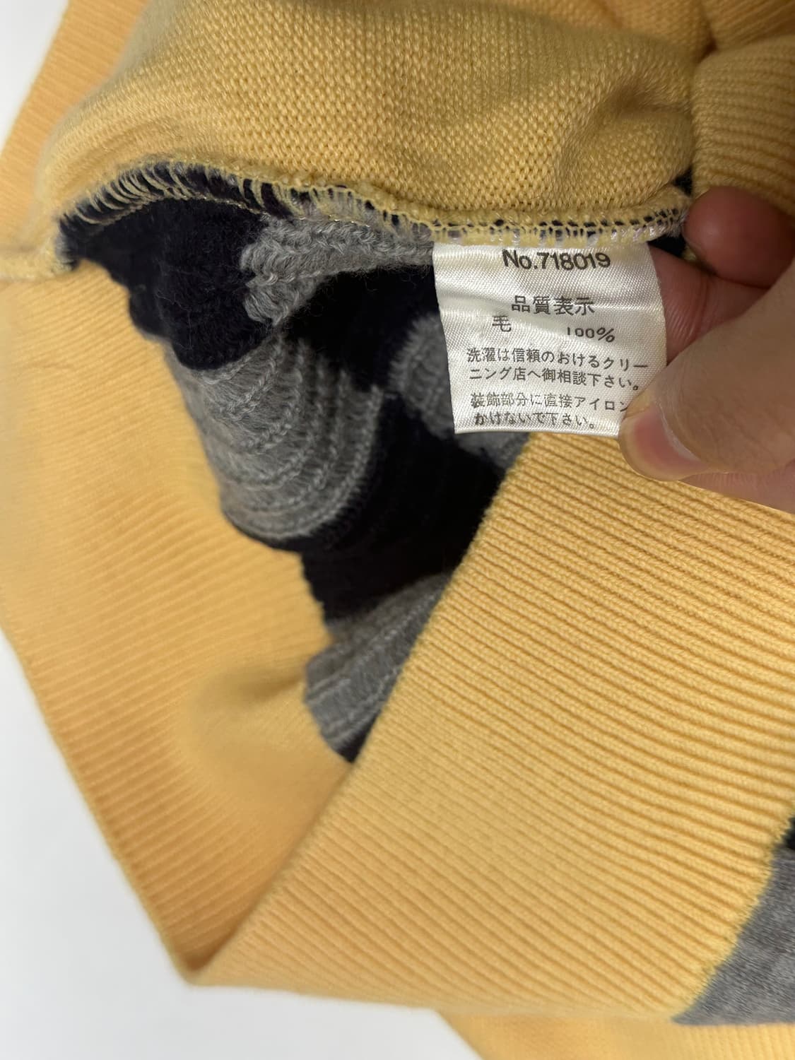 PICONE CLUB 체커보드 배색 니트 일본빈티지 상품이미지10