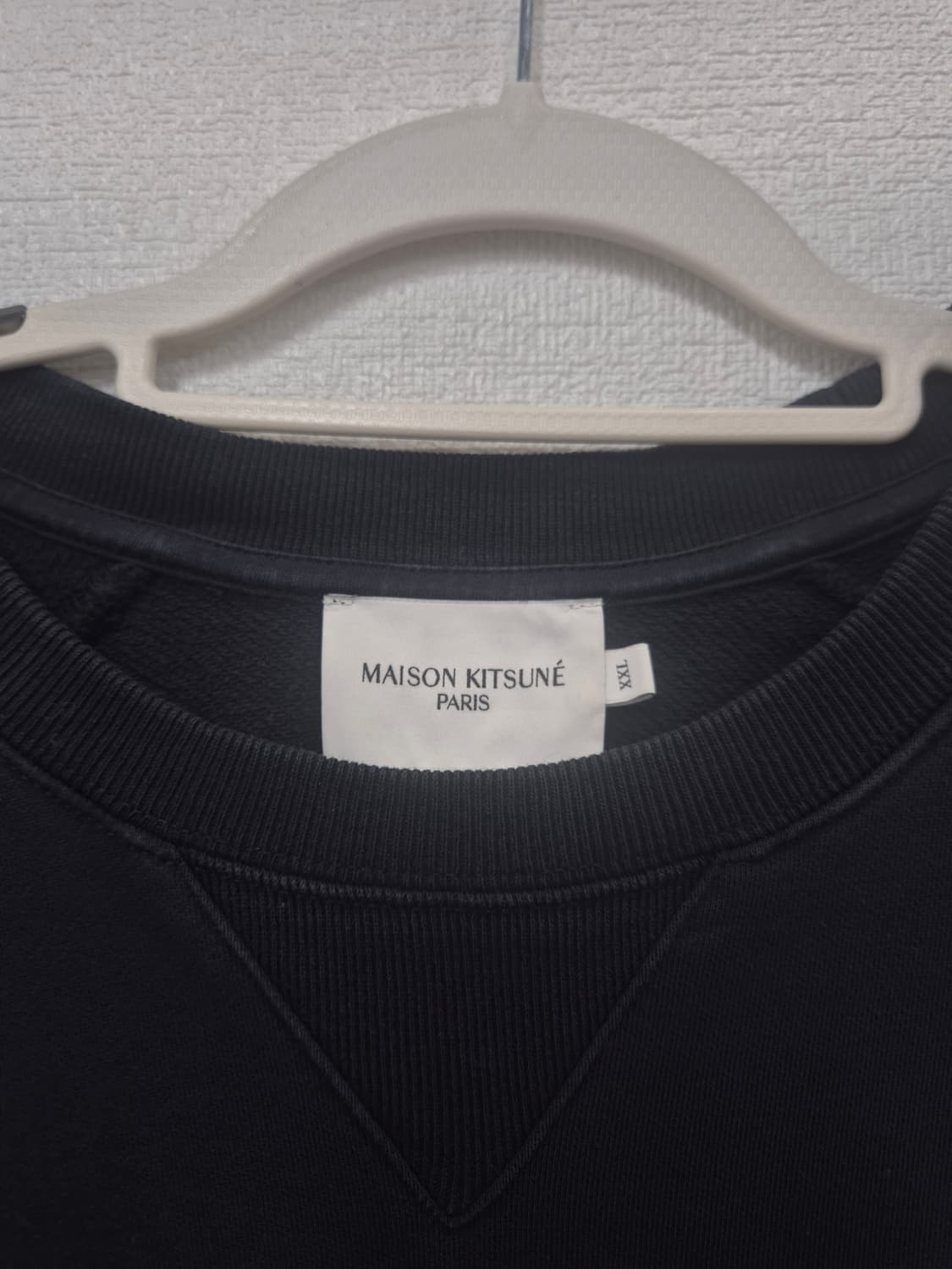 메종키츠네 폭스 헤드 블랙 맨투맨 / 2XL (국내정품) 상품이미지3