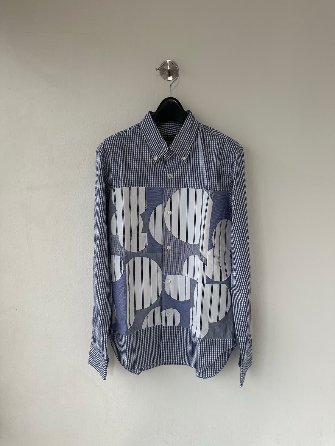 15AW 꼼데가르송 옴므 패치워크 셔츠 Xs 상품이미지1