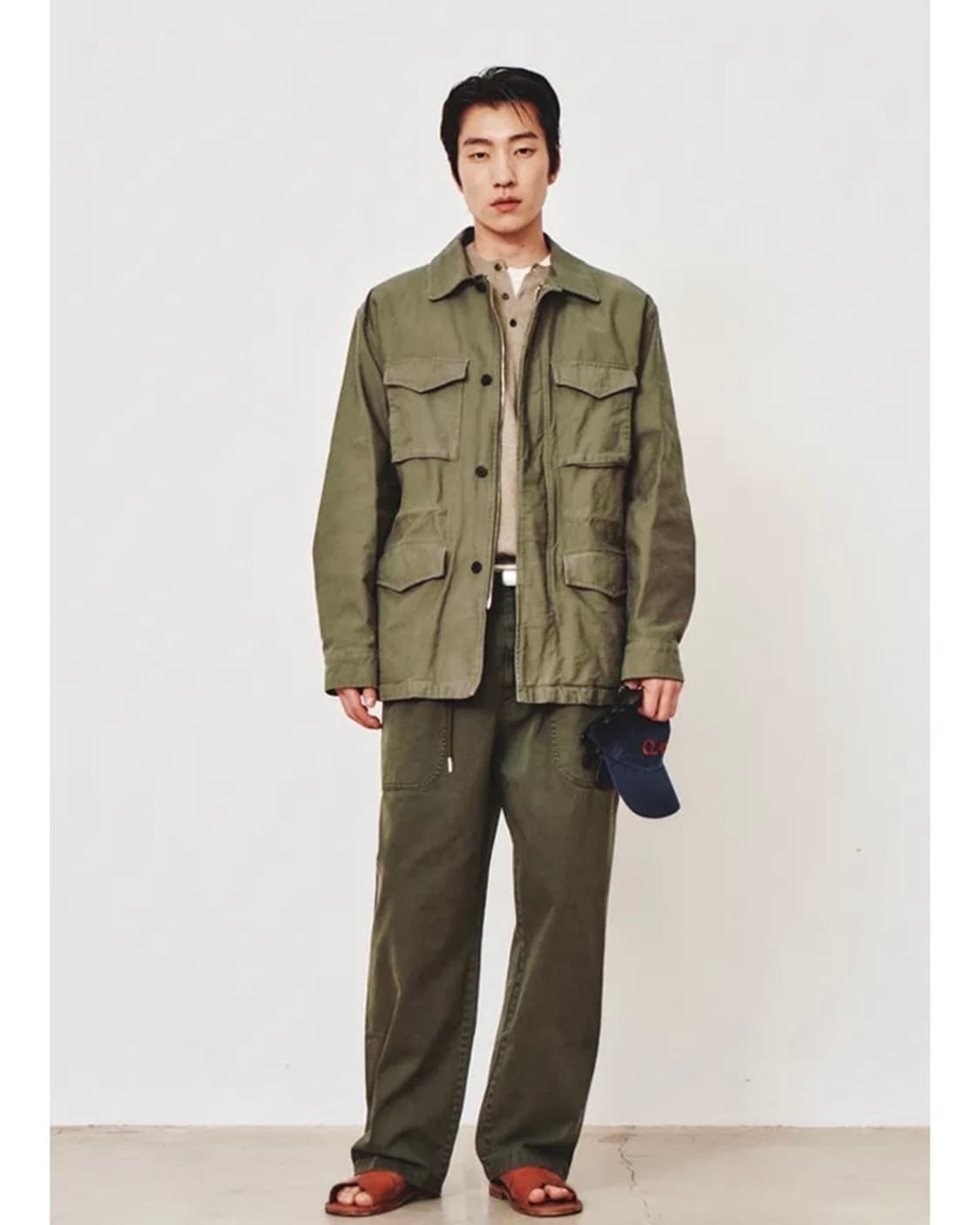 [M]아트이프액츠 백사틴 필드 자켓 세이지 그린 상품이미지1