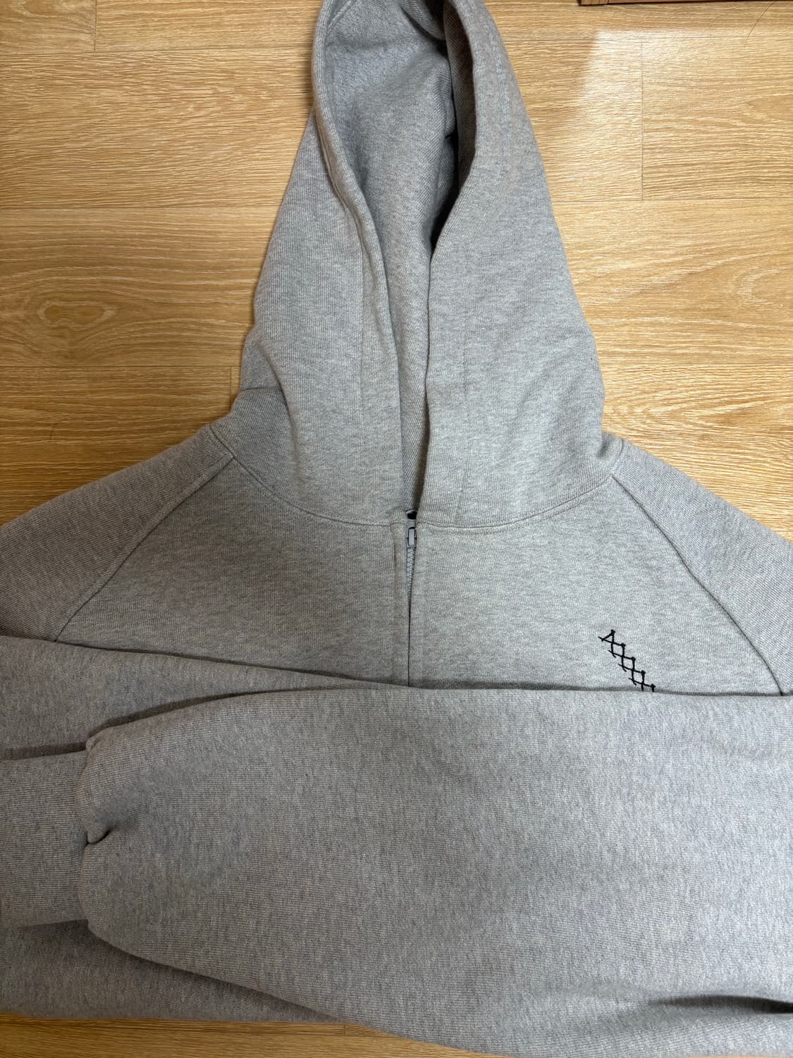 준느 JUNNE T21 front logo 후드집업 gray L 상품이미지1