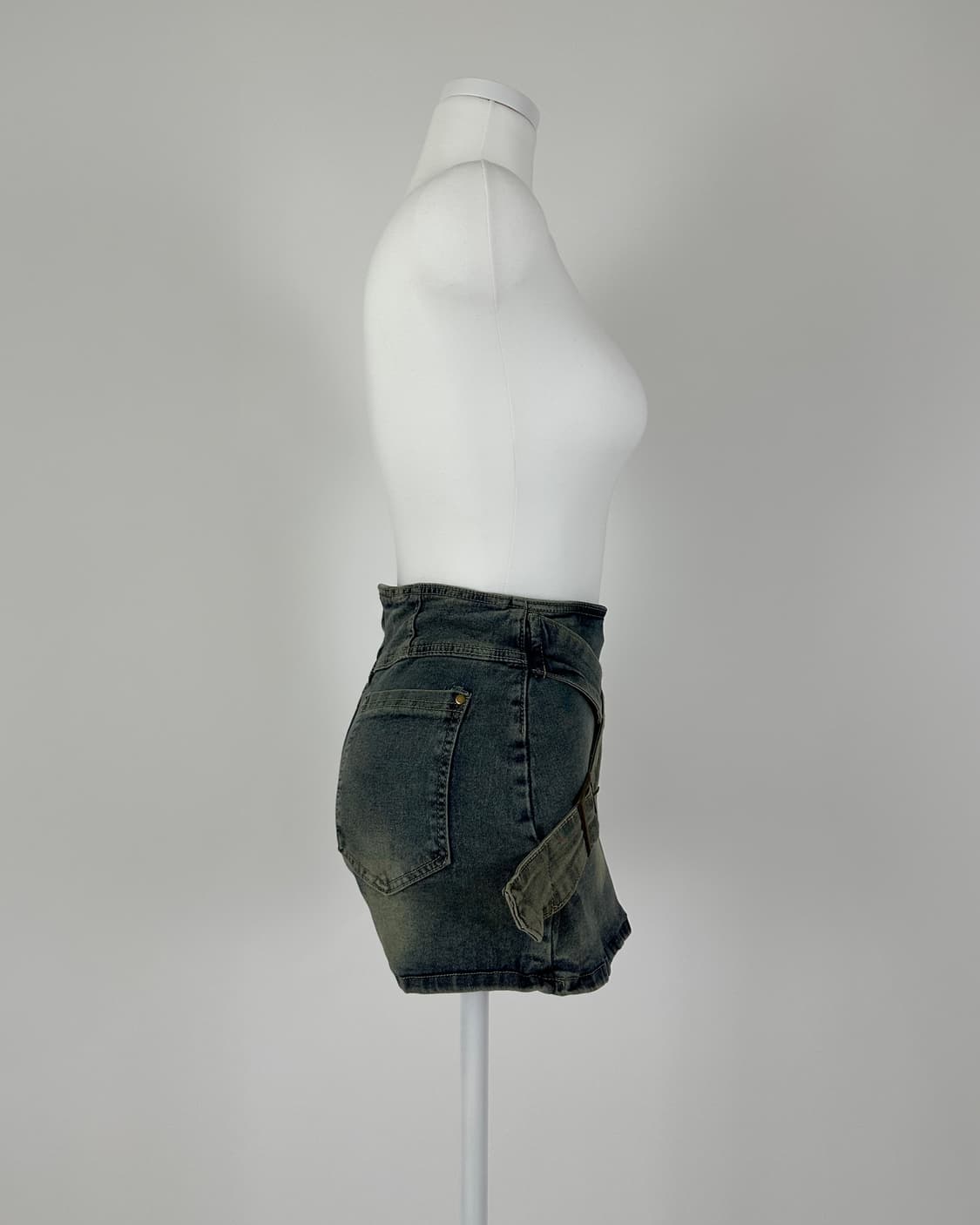 워싱 데님 트윈 치마바지 상품이미지5