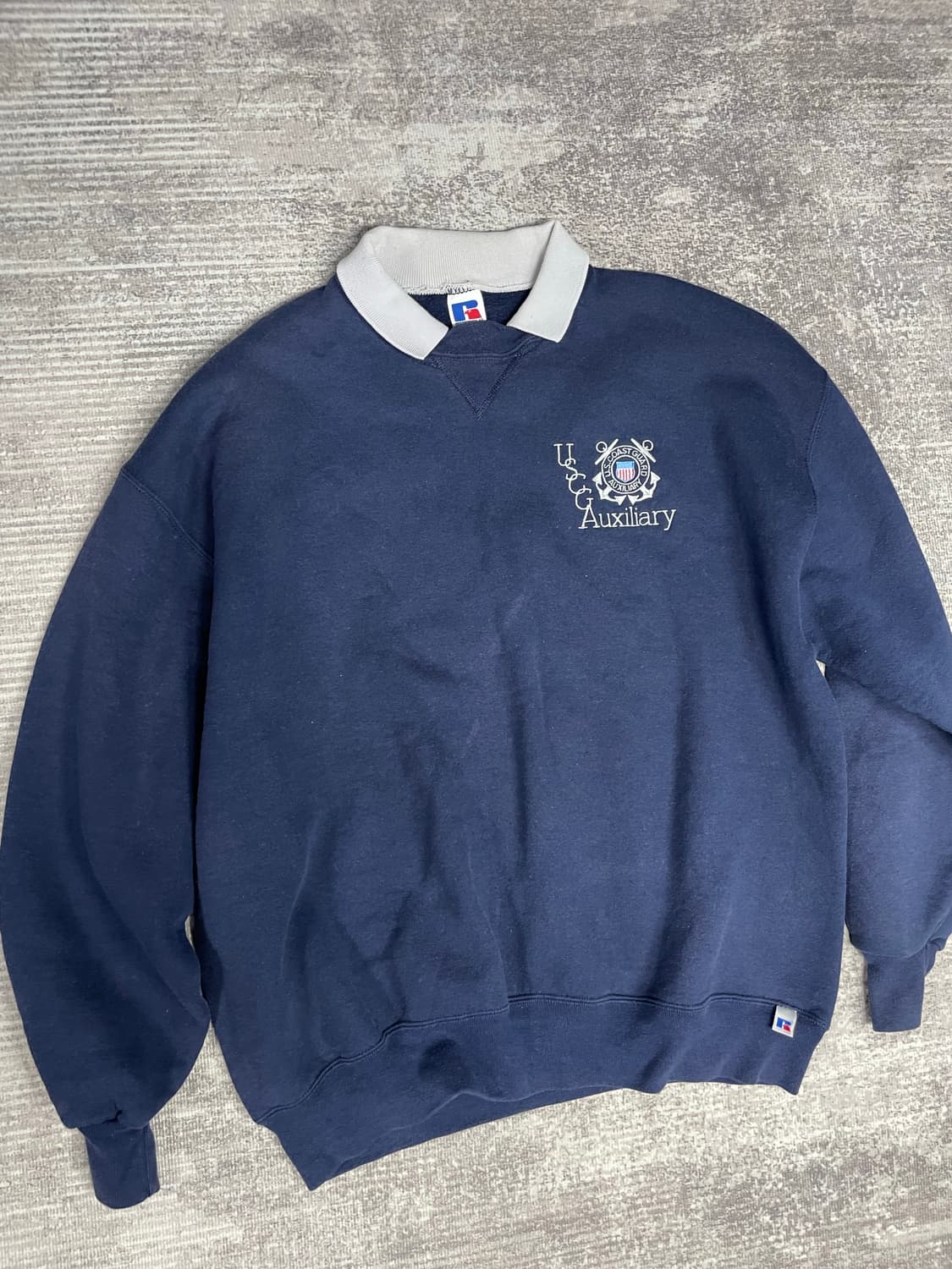 90s RUSSELL US NAVY 코스트가드 스웻 상품이미지2