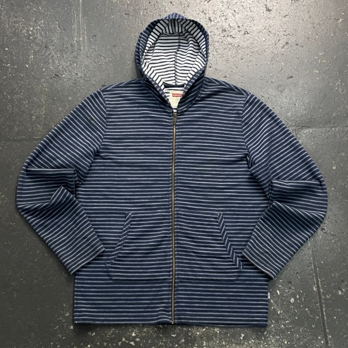 100 리바이스 스트라이프 후드집업 상품이미지1