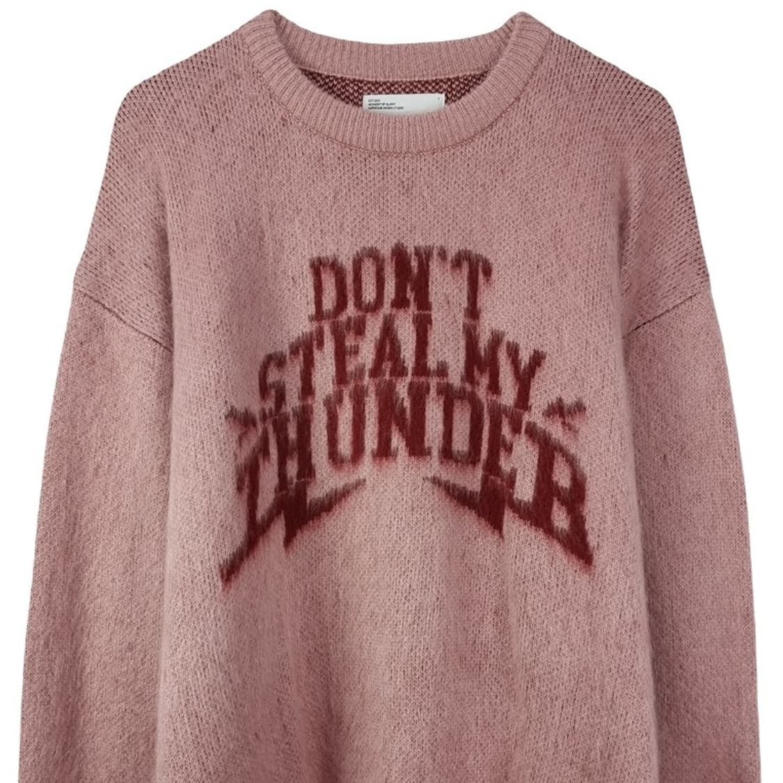 [슈퍼서브] 그래픽 쟈카드 오버핏 크루넥 모헤어 니트 M18961 상품이미지4