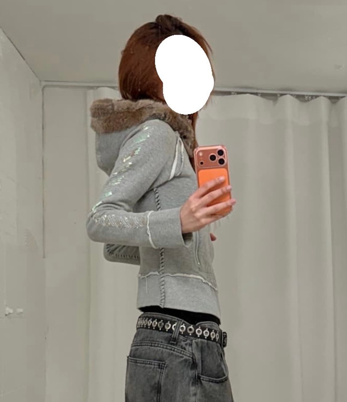 빈티지 펑크 후드집업 퍼 울프죠 상품이미지1