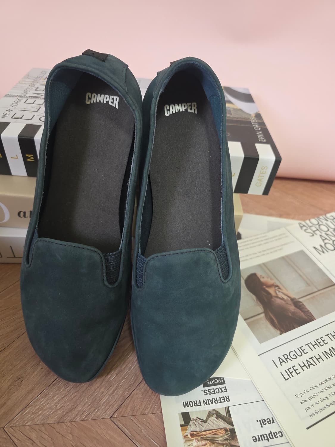 캠퍼 CAMPER 딥그린 스웨이드 슬립온 38 상품이미지2