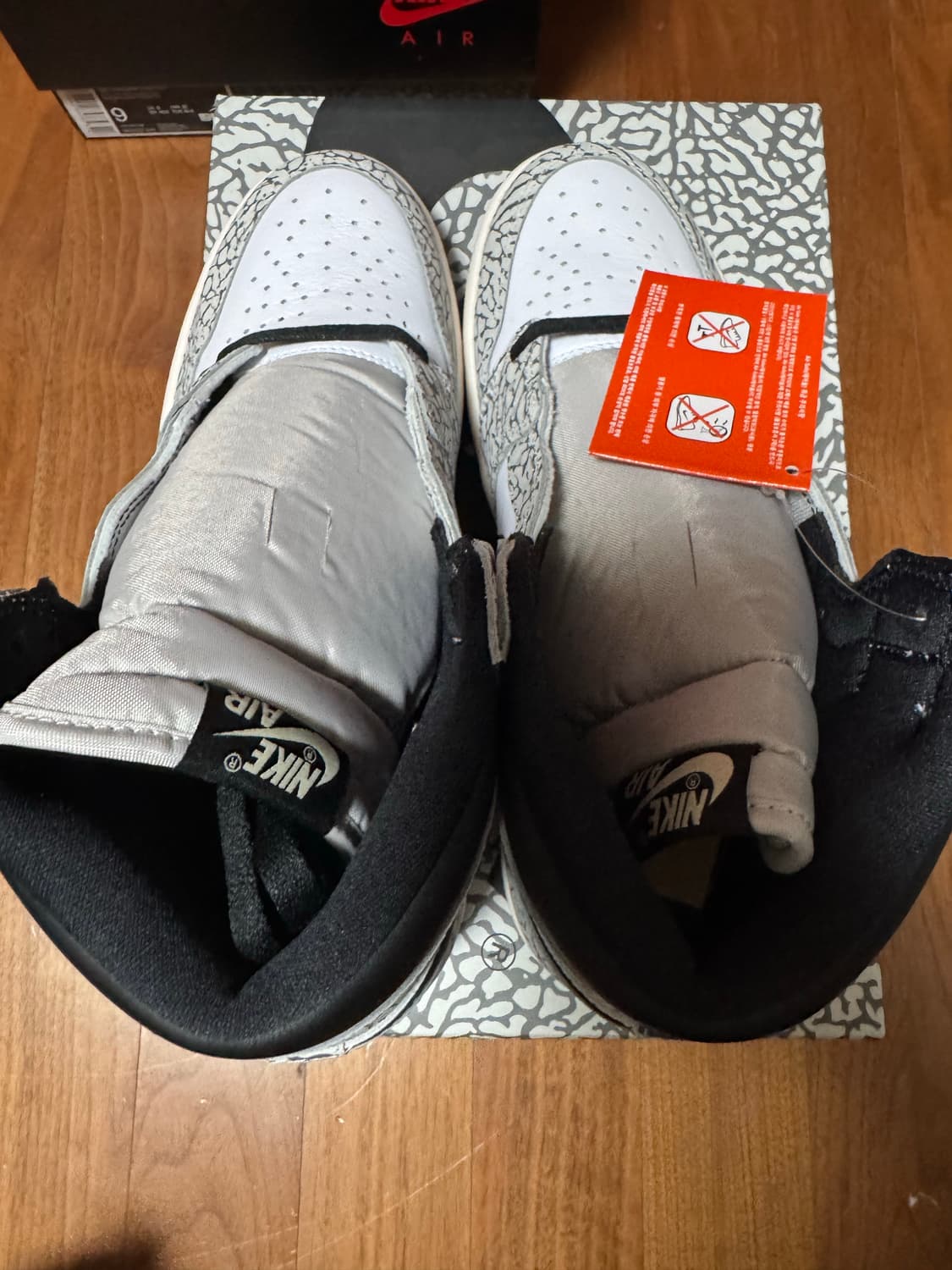 정품새제품 나이키 조던1 하이 OG 화이트시멘트 270mm 상품이미지5