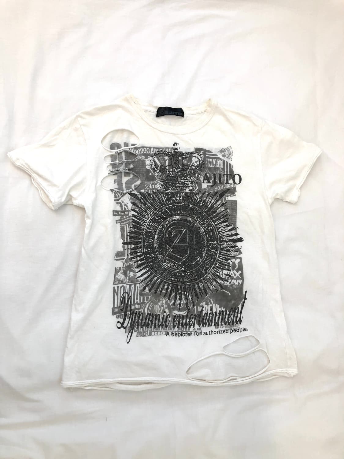 jpn vintage punk glitter half t shirt 상품이미지6