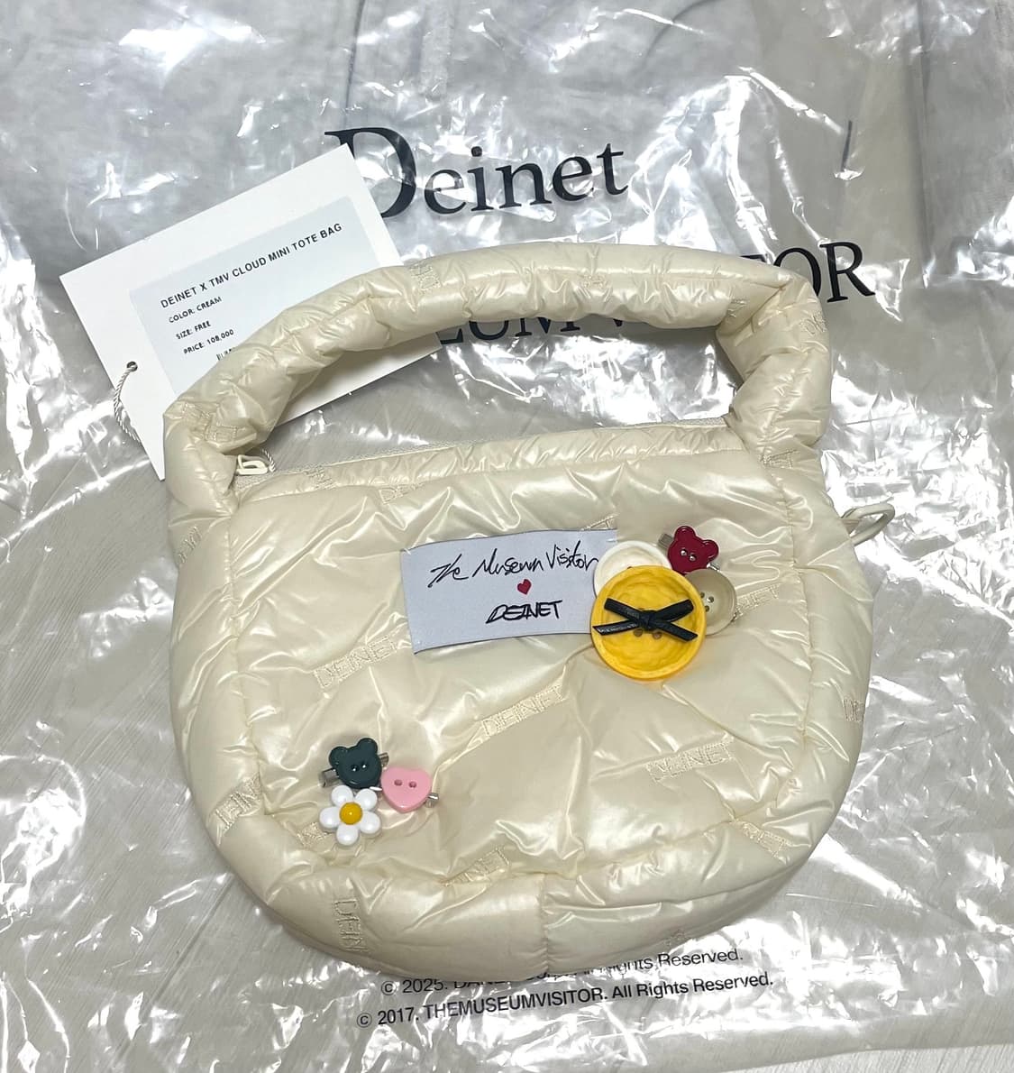 다이닛 x TMV 미니토트백 크림 상품이미지1