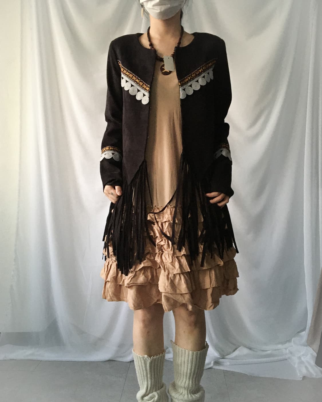 Ethnic mood fringe jacket 상품이미지8