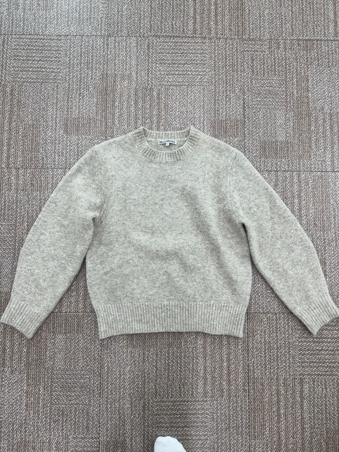 밀로 아카이브 Crop Silhouette Knit [Melange Gr 상품이미지1