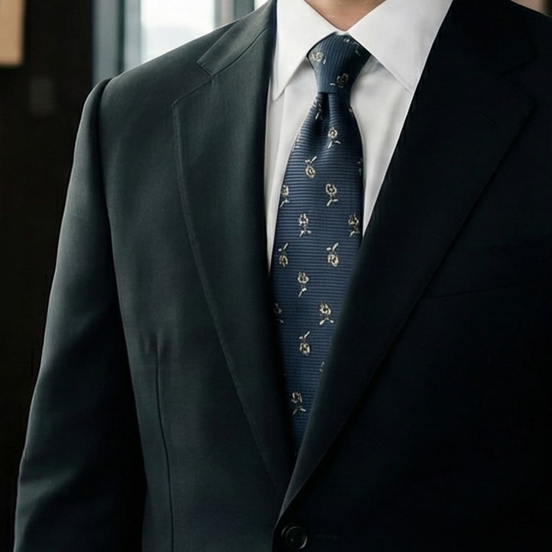 조르지오 첼리니 실크 블랙 플라워 넥타이 9.5cm A+등급 K1751
 상품이미지1