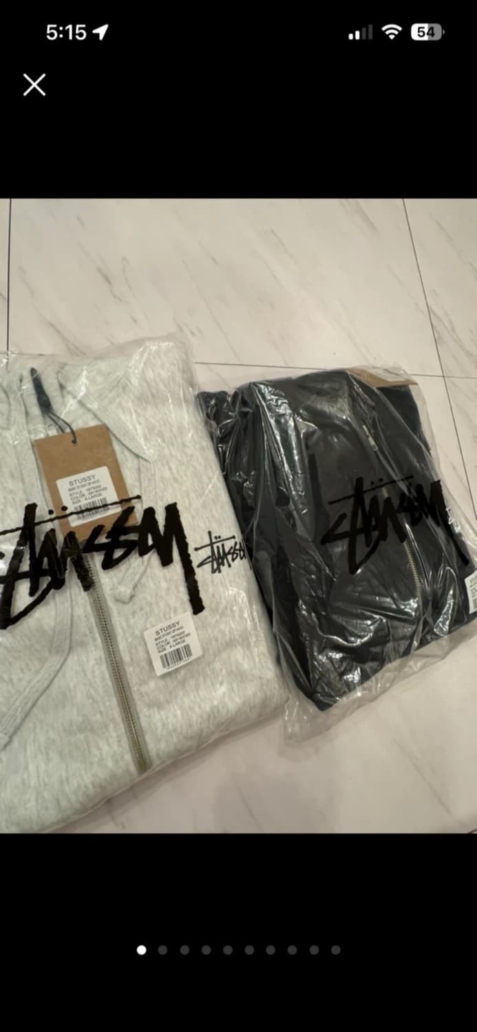 [새상품/무료배송]스투시 베이직 기모 후드집업 남녀공용 (블랙, 애쉬해 상품이미지1