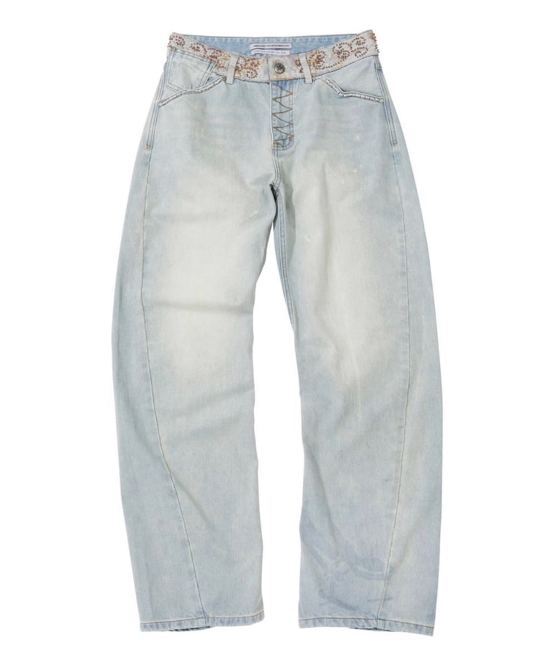 구해요 스컬프터 Beaded Waist Denim Pants 상품이미지1