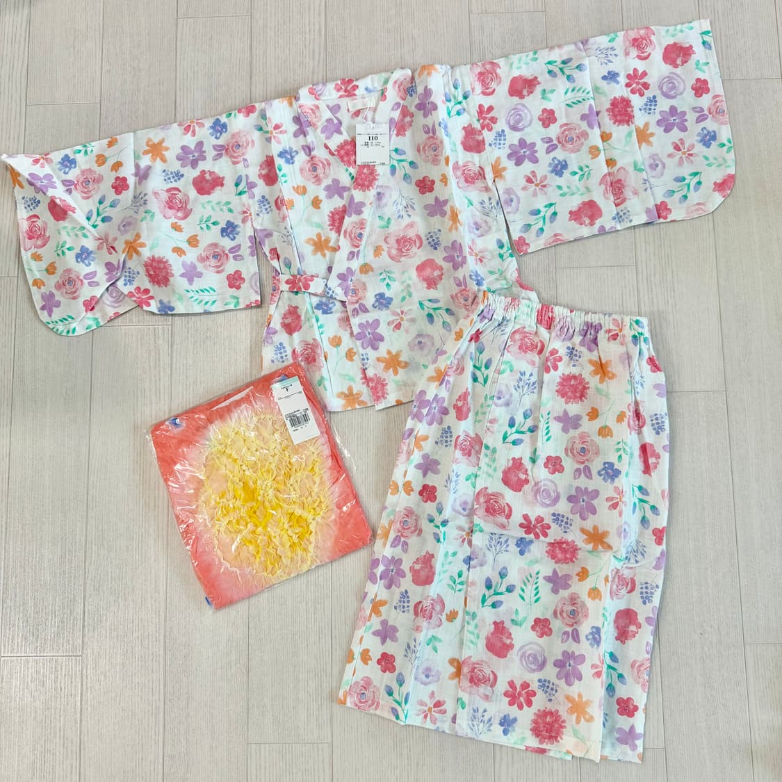 새상품 간편 유카타 세트 여아 110사이즈 combi mini 일본 상품이미지1