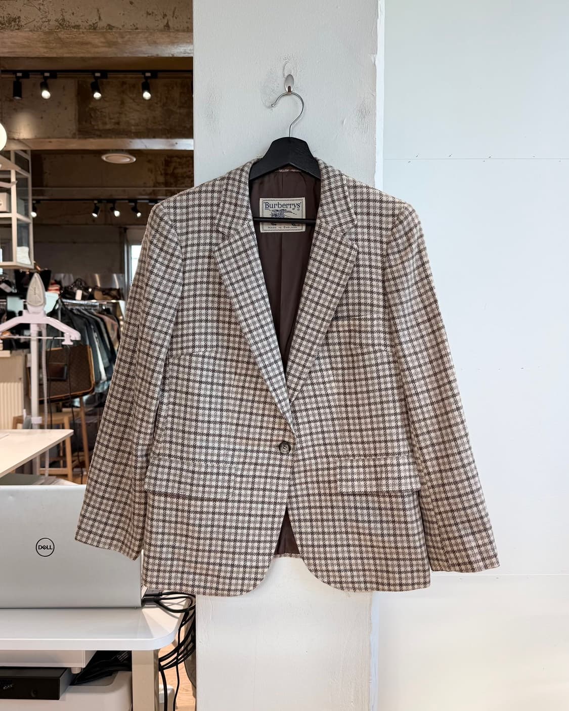 버버리 브라운 체크 1b 블레이저 자켓  상품이미지2