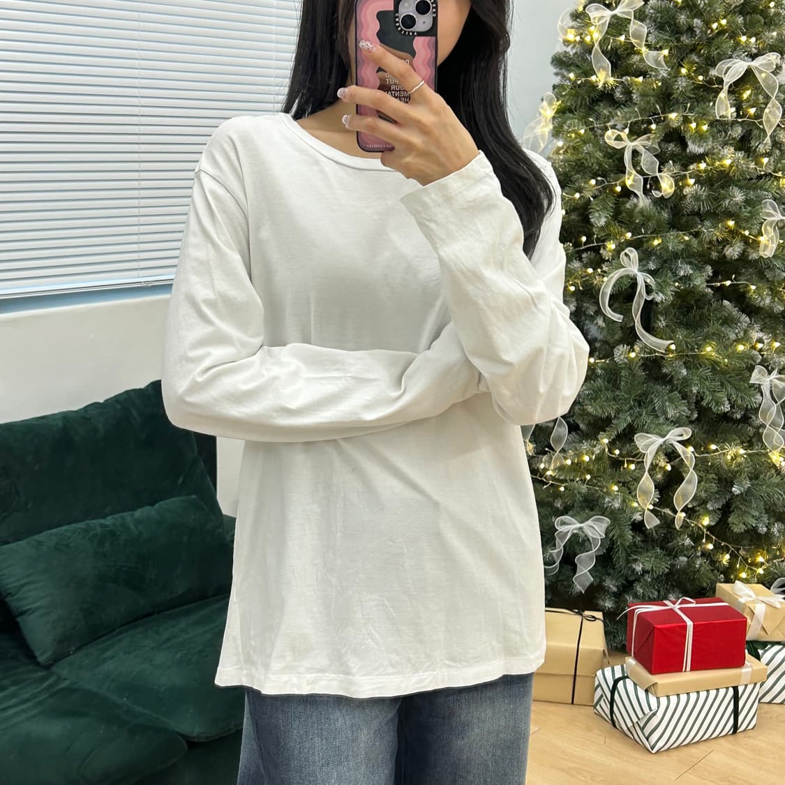 GAP 화이트 긴팔티셔츠 상품이미지2