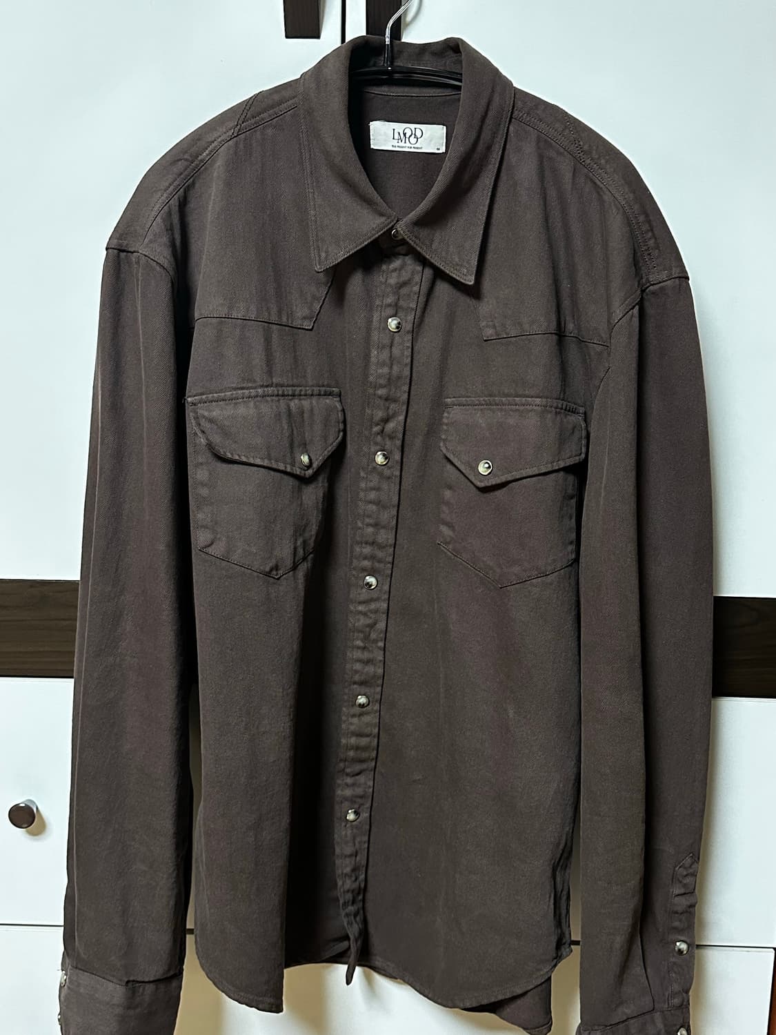 엘무드 배드가이 데님 웨스턴 셔츠 토프 브라운 상품이미지2