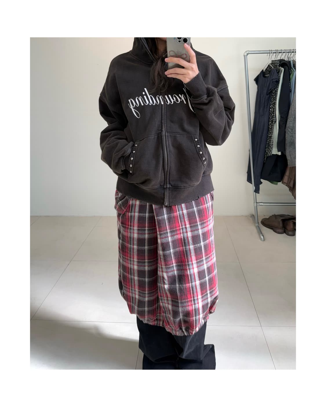 Wego 더티워싱 후드집업 상품이미지2