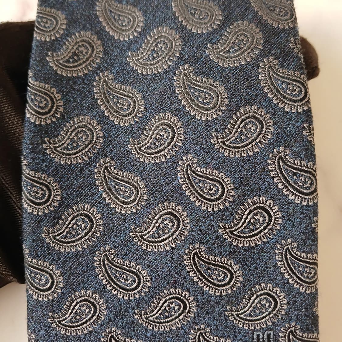 닥스 실크 혼방 네이비 페이즐리 넥타이 8cm A등급 A19295
 상품이미지6