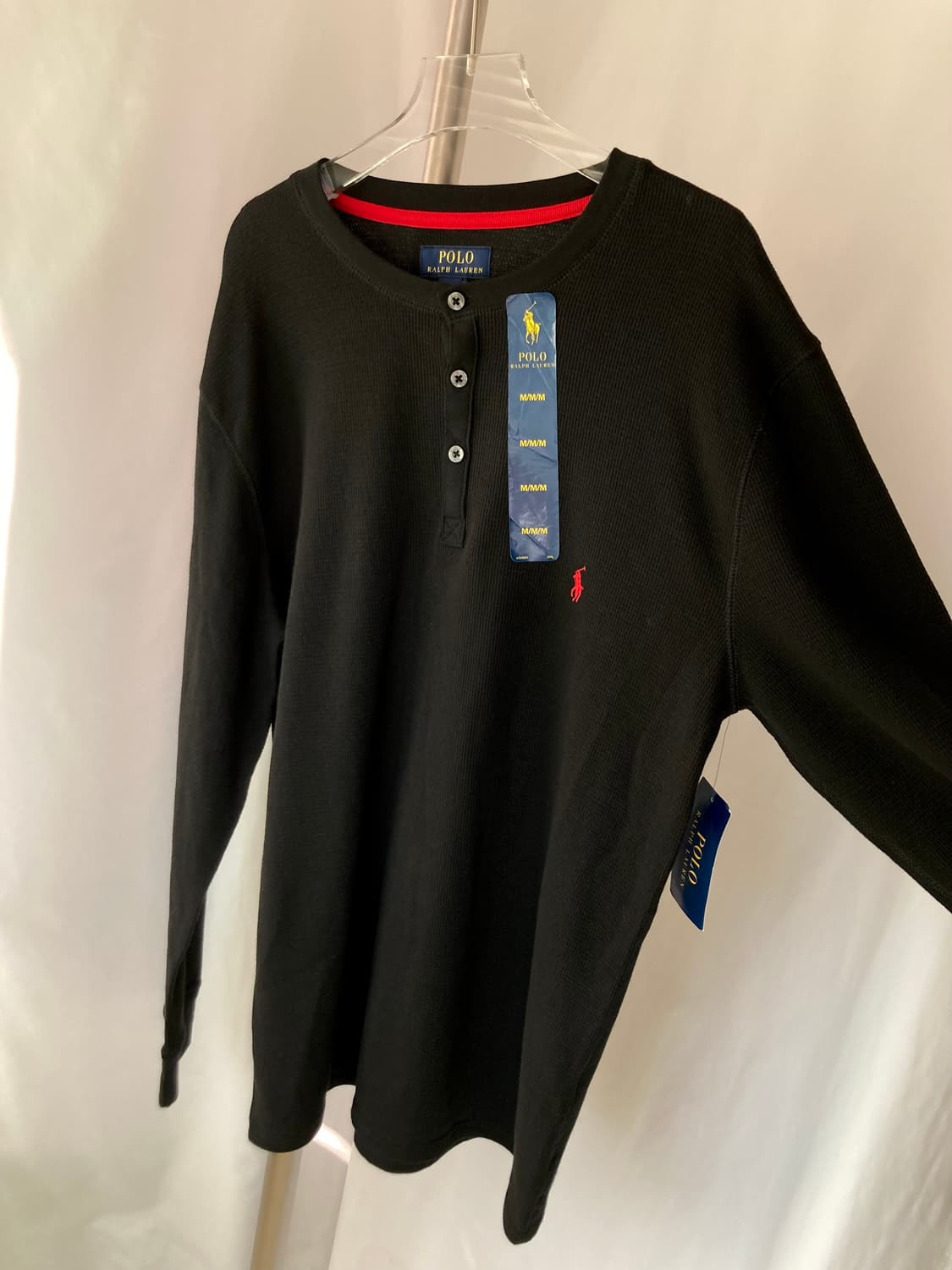 미착용) 정품 남성 폴로 랄프로렌 와플 긴팔 니트 티셔츠 상품이미지3