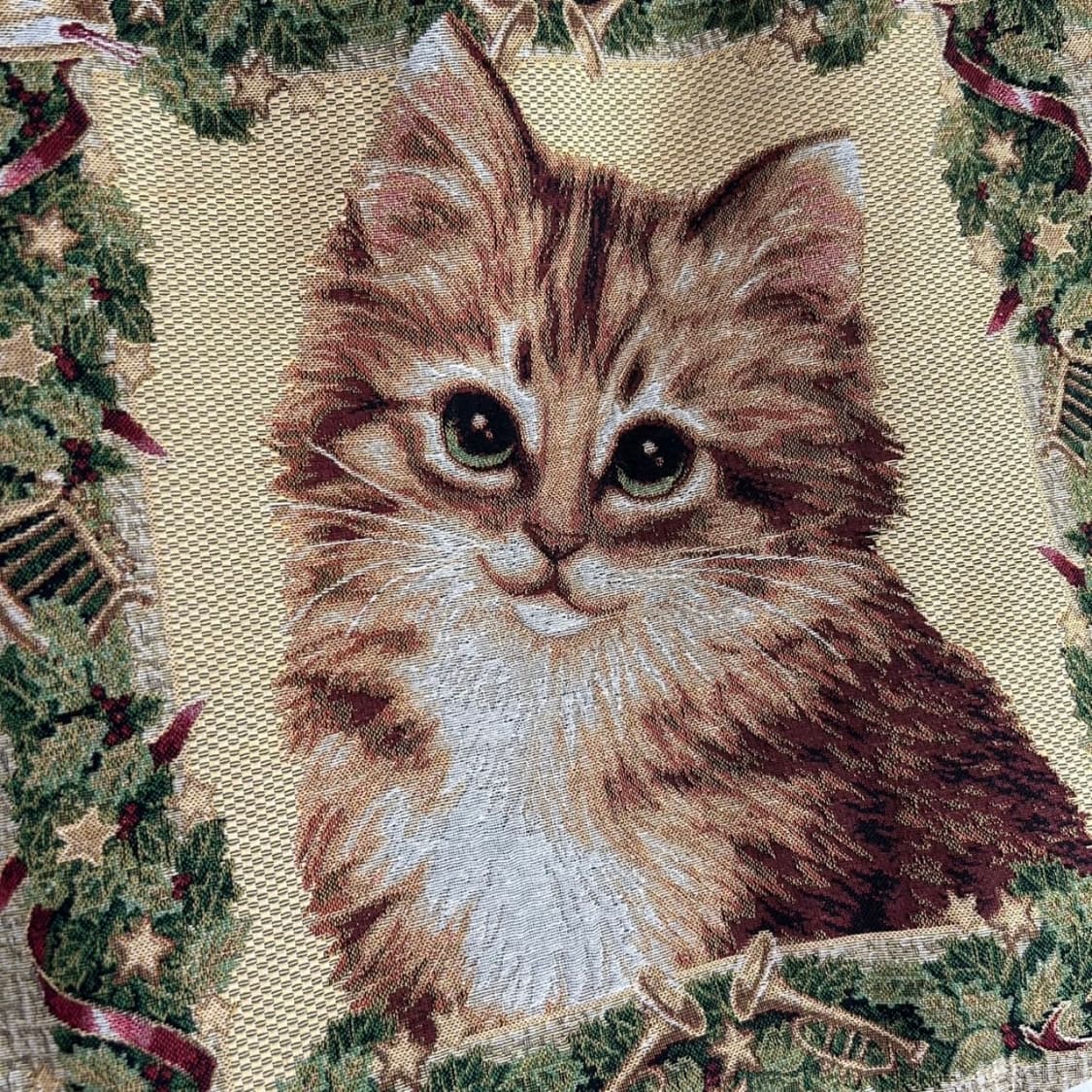 Vintage Cat Embroidery Canvas Bag 상품이미지3