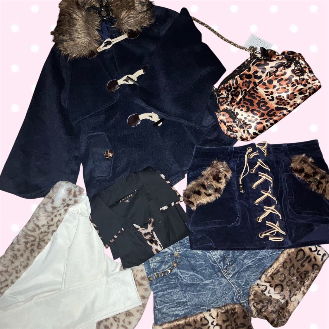 오네갸루 갸루 공개박스 레오파드 옷 잡화 일괄 판매 상품이미지1