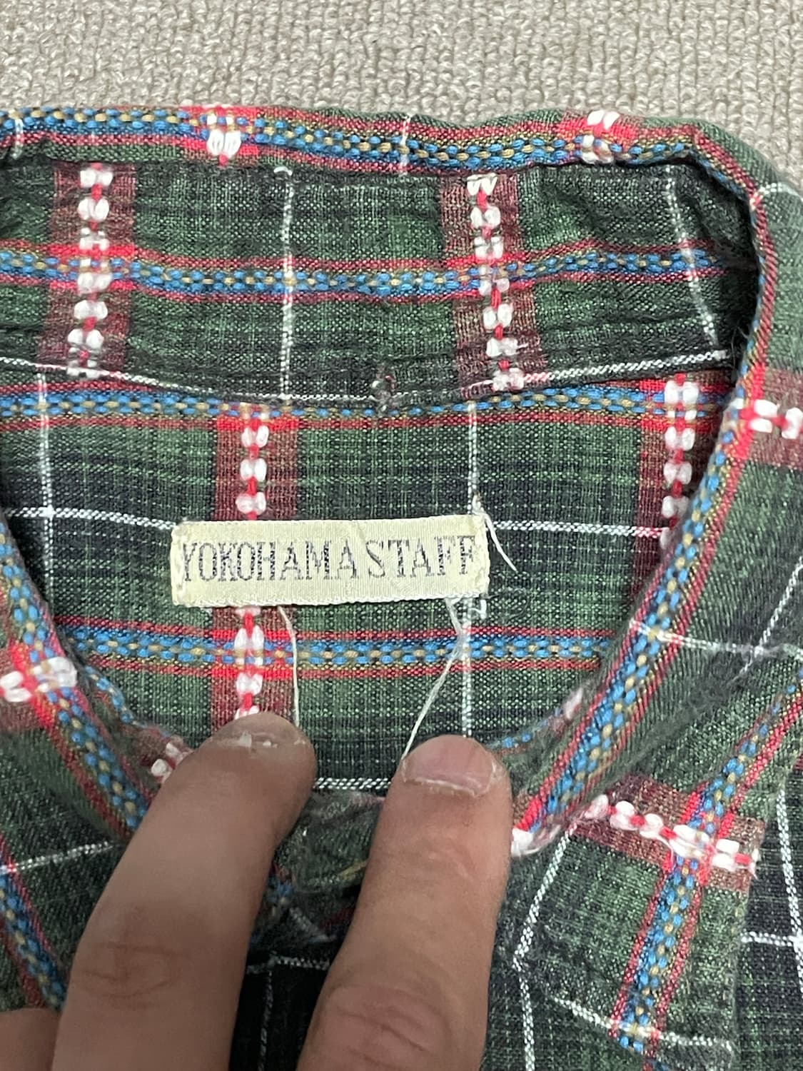 YOKOHAMA STAFF 체크 버튼다운 셔츠 J02487 상품이미지4