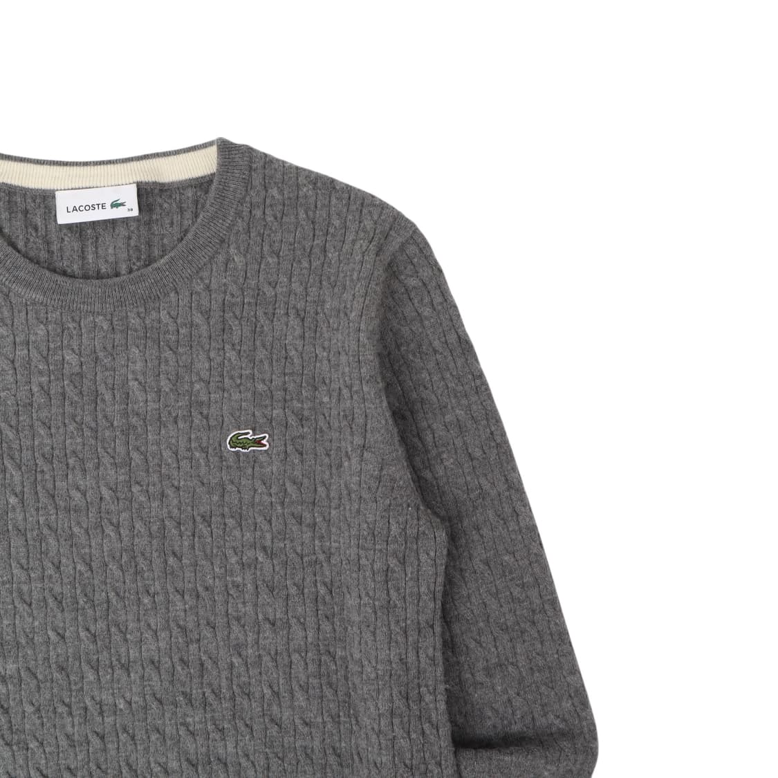 라코스테 그레이 울 케이블 니트 상품이미지3