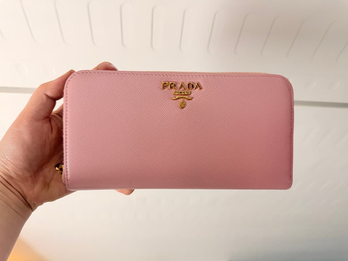 [정품] 프라다 사피아노 핑크 장지갑  상품이미지4