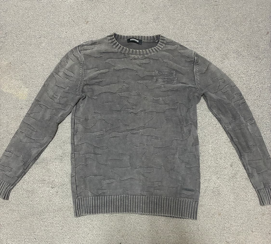 버커루(BUCKAROO) 빈티지 워싱 자카드 니트 L 상품이미지1