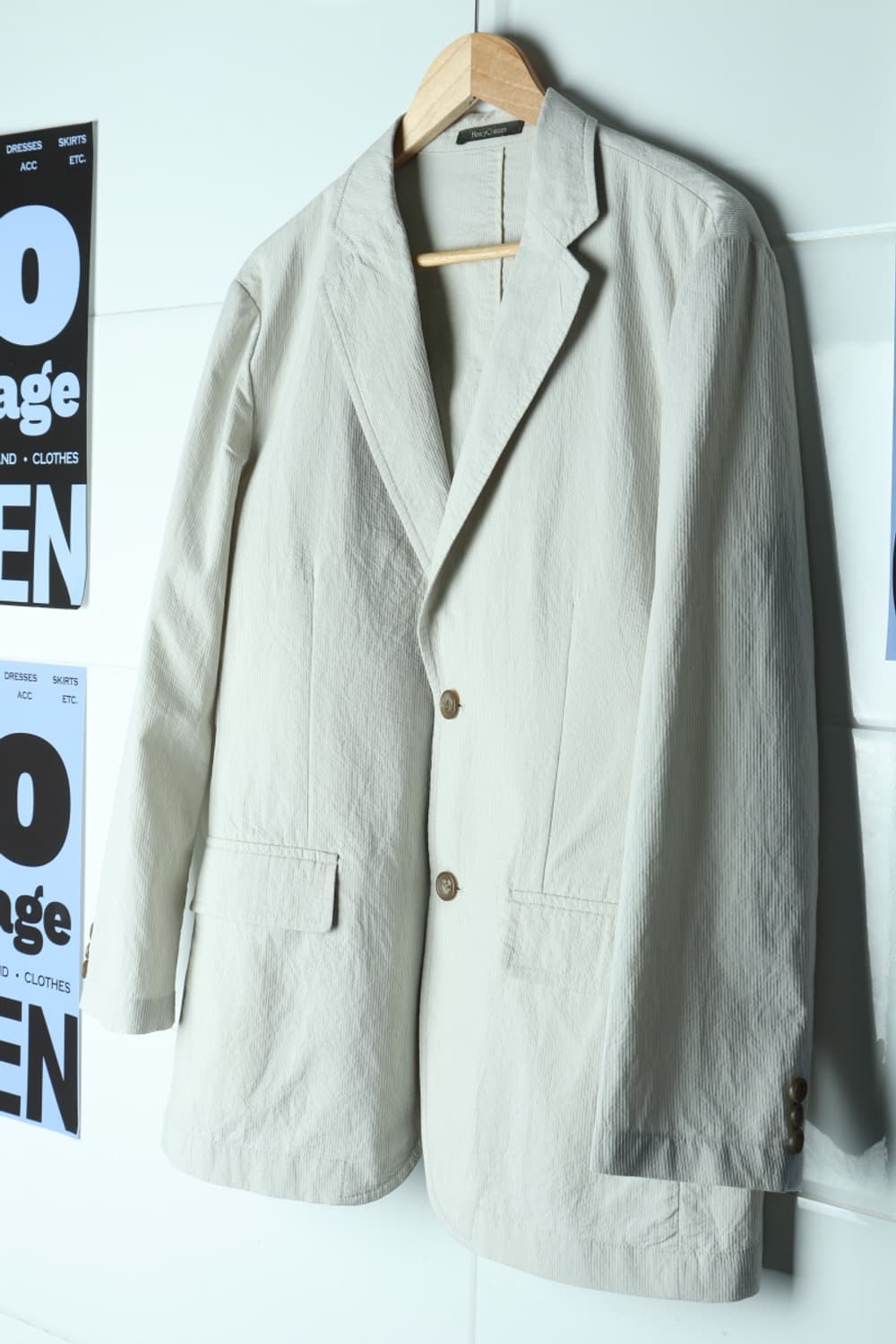 (L-XL) 헨리코튼 집업 바람막이 점퍼자켓 정장 시어서커-H33304 상품이미지1