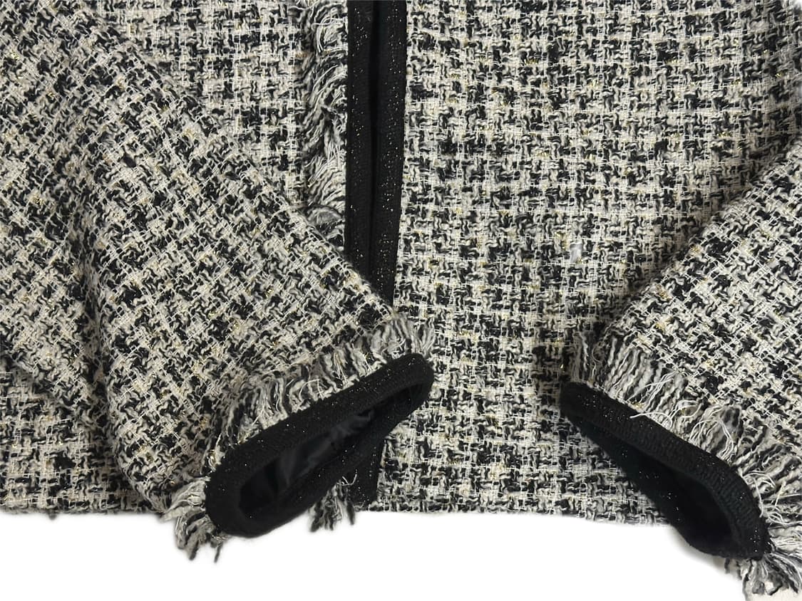 소프트서울 프린지 크롭 트위드 자켓 [블랙] 상품이미지6