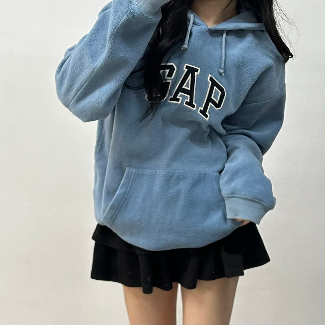 Gap 갭 핀터깔 스카이블루 폭닥 플리스 쉐르파 후드티(L) 상품이미지1