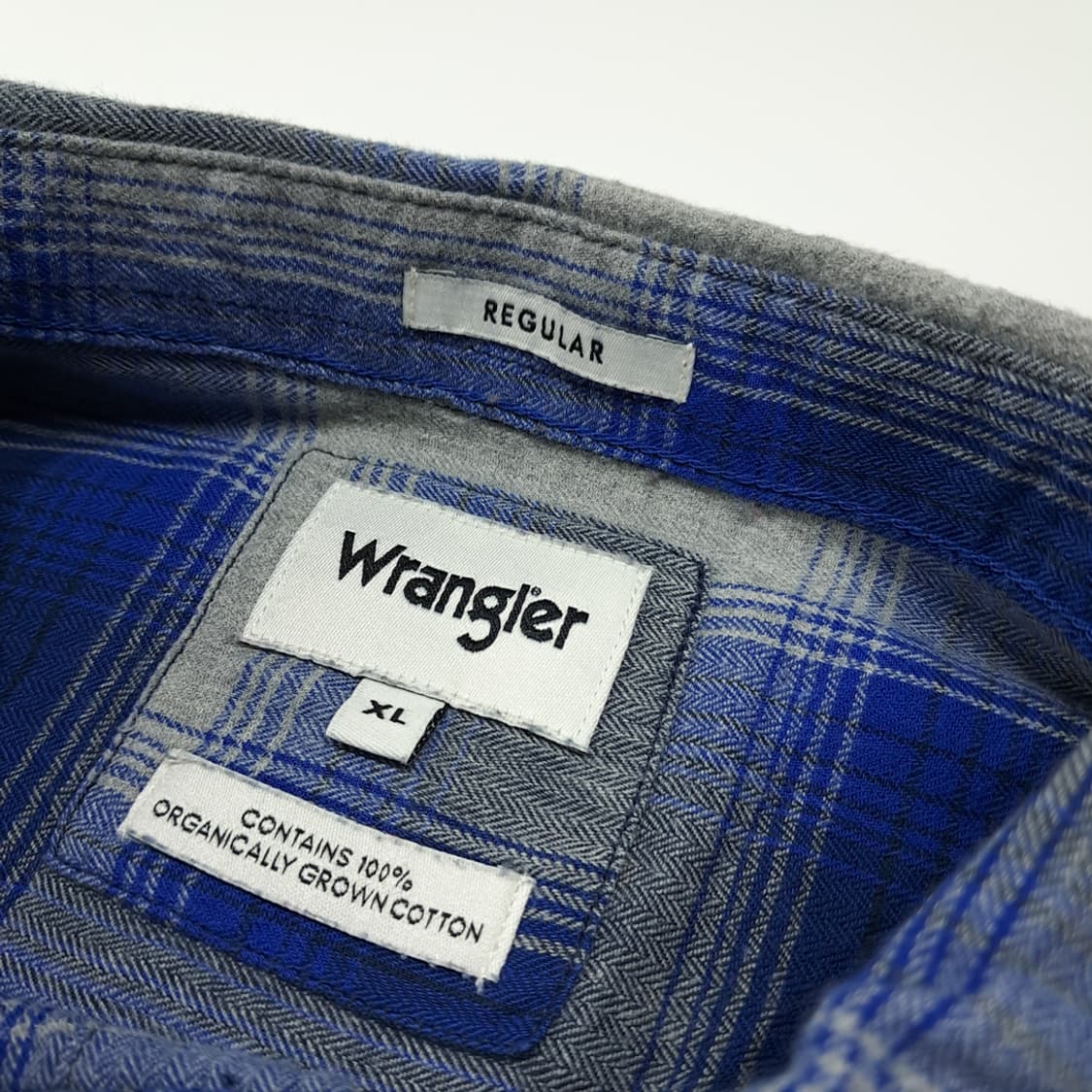 CL671 XL 랭글러 옴브레체크 블루 셔츠남방 상품이미지3