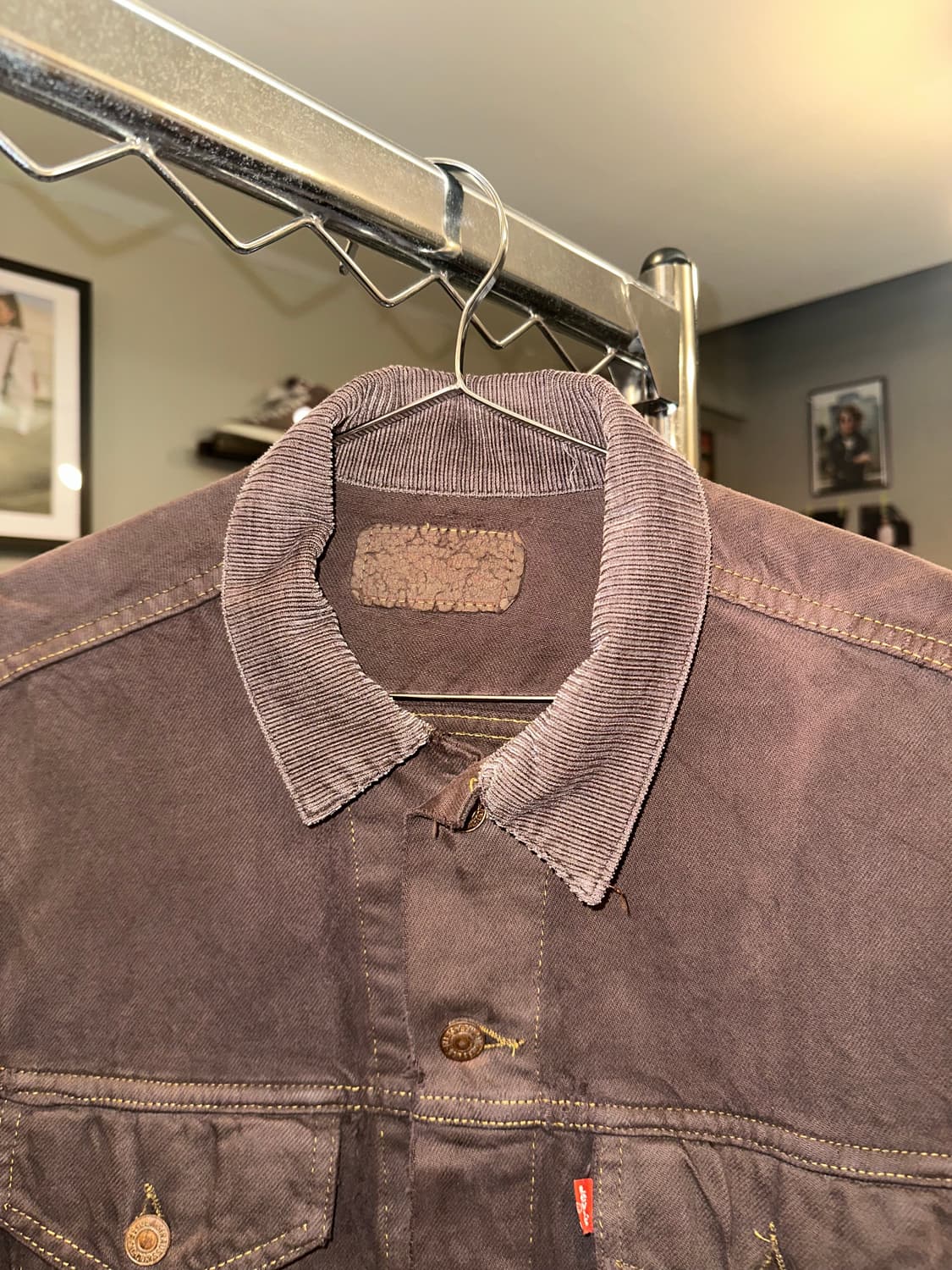 80’s Levi’s WPL 423 brown denim trucker  상품이미지5