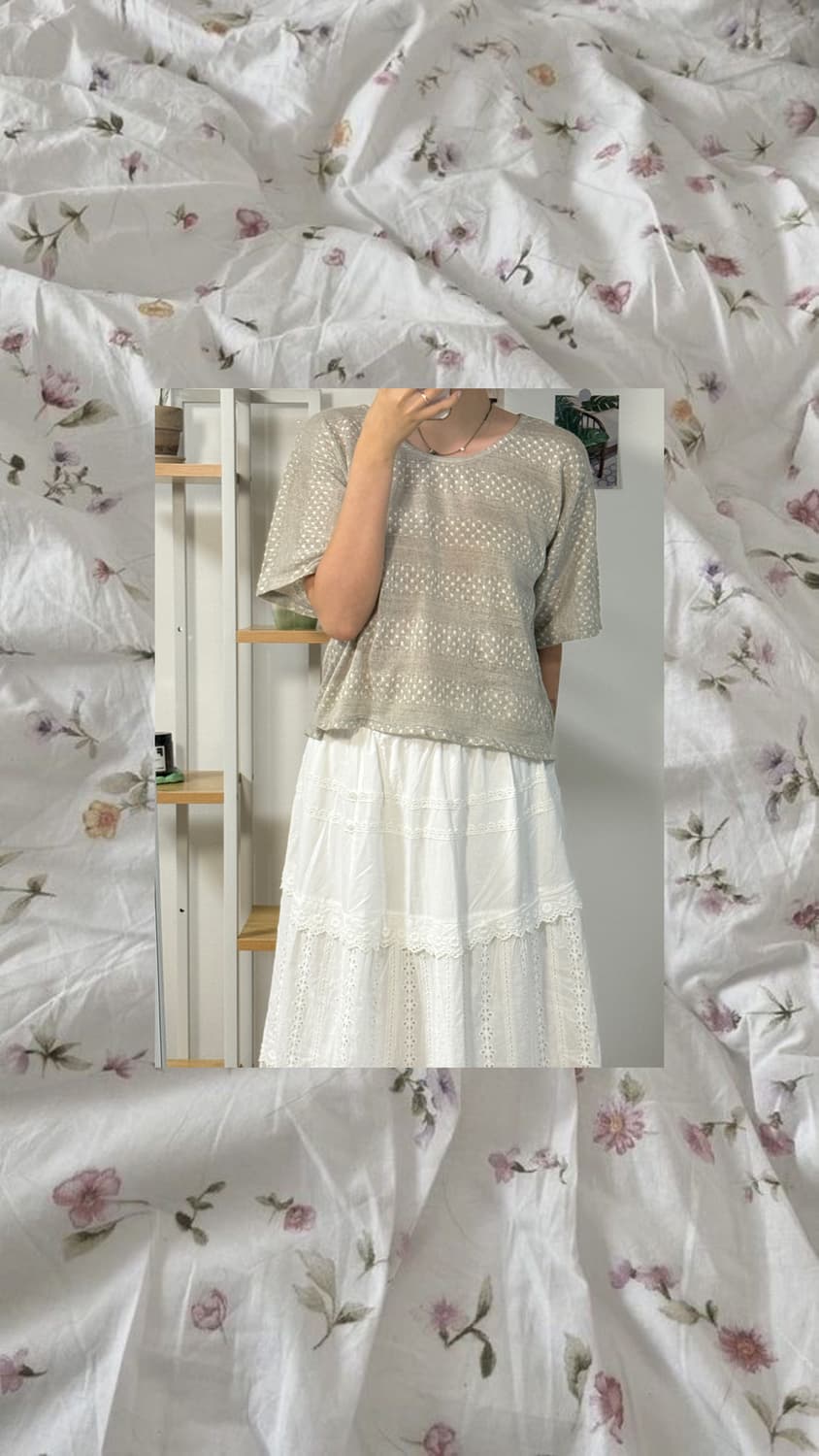mute green dot blouse 상품이미지3