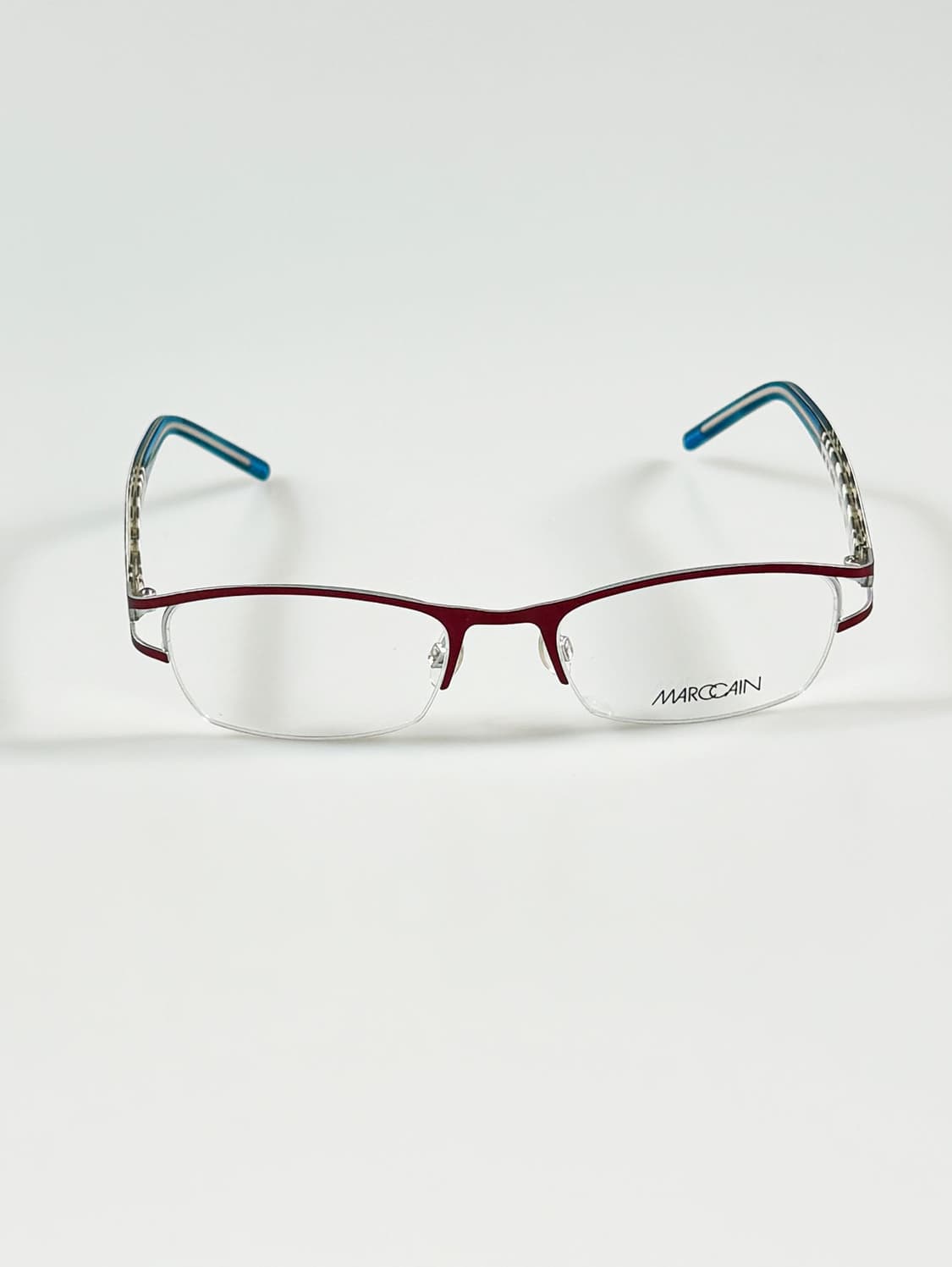 독일제 MARC CAIN 반무테 스퀘어 빈티지 안경 상품이미지2
