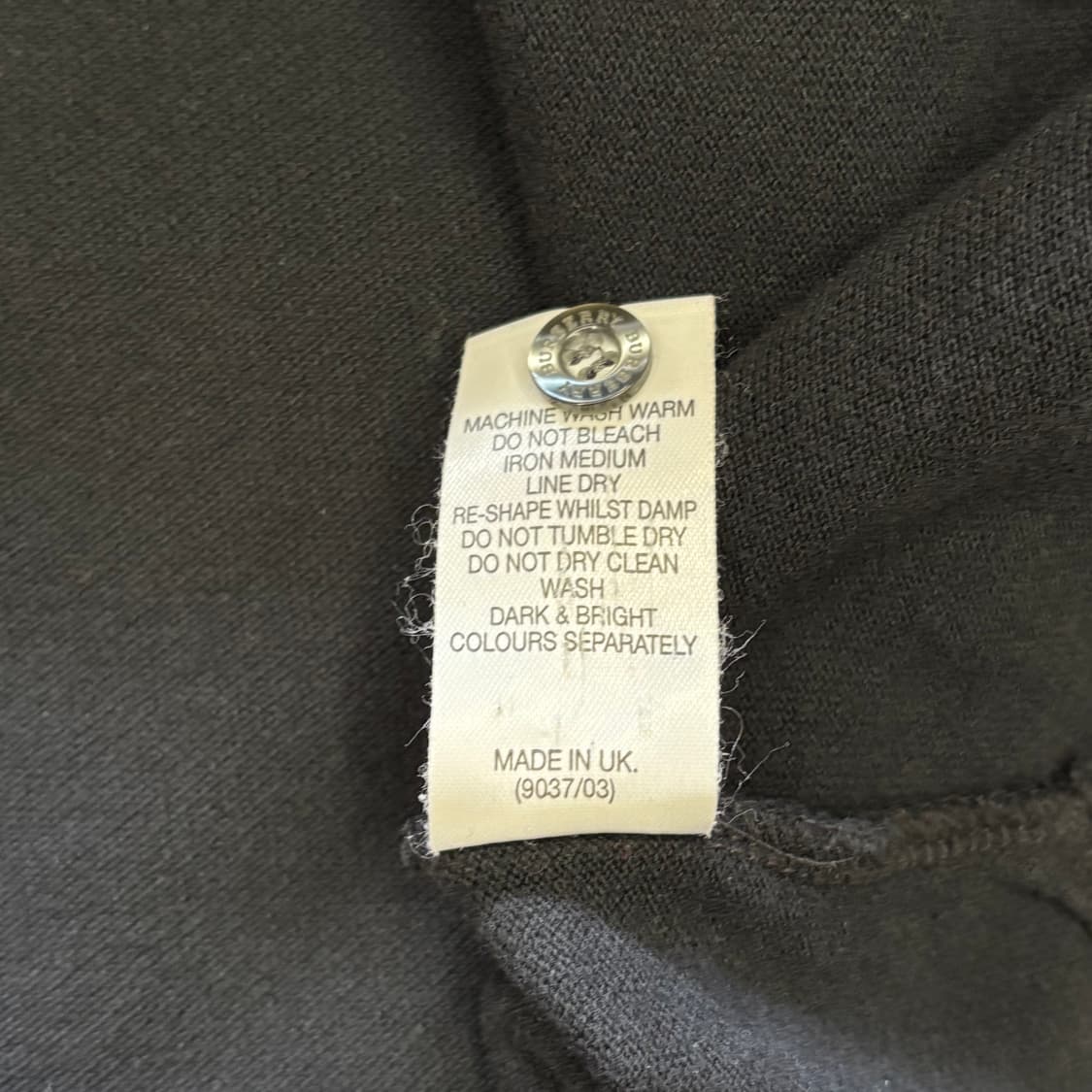 XL 버버리 여성용 노바체크 카라 블랙 반팔 티셔츠 상품이미지5