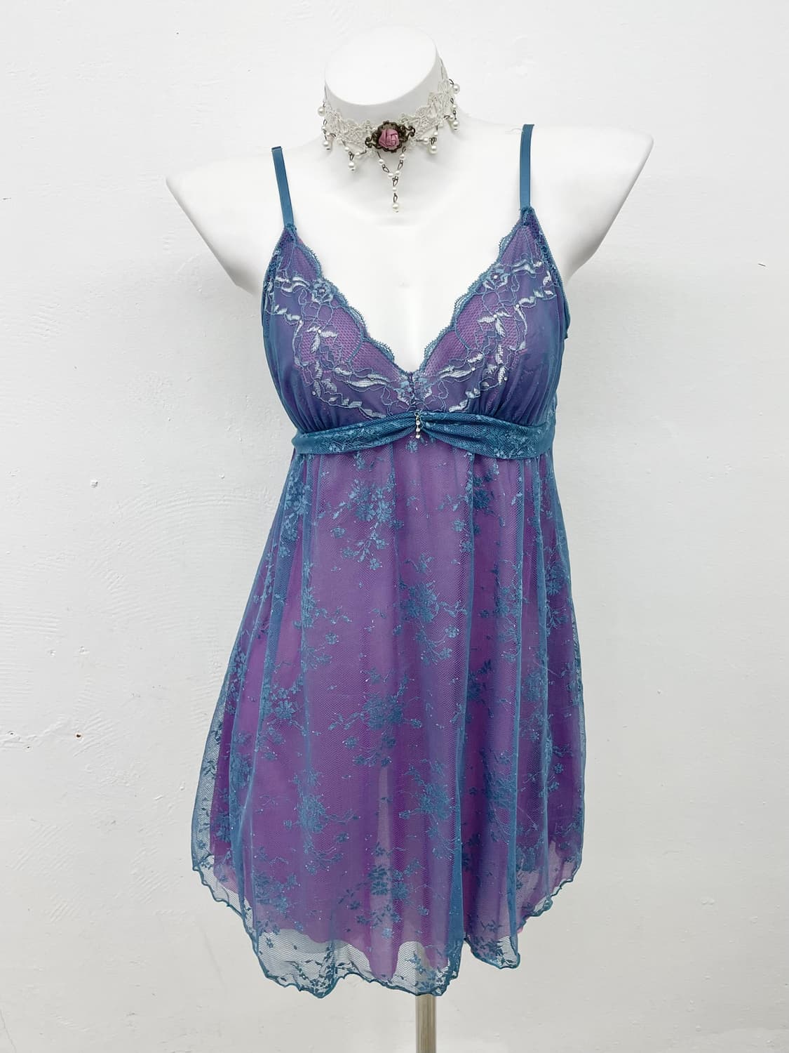 페어리 레이스 투톤 슬립 상품이미지1