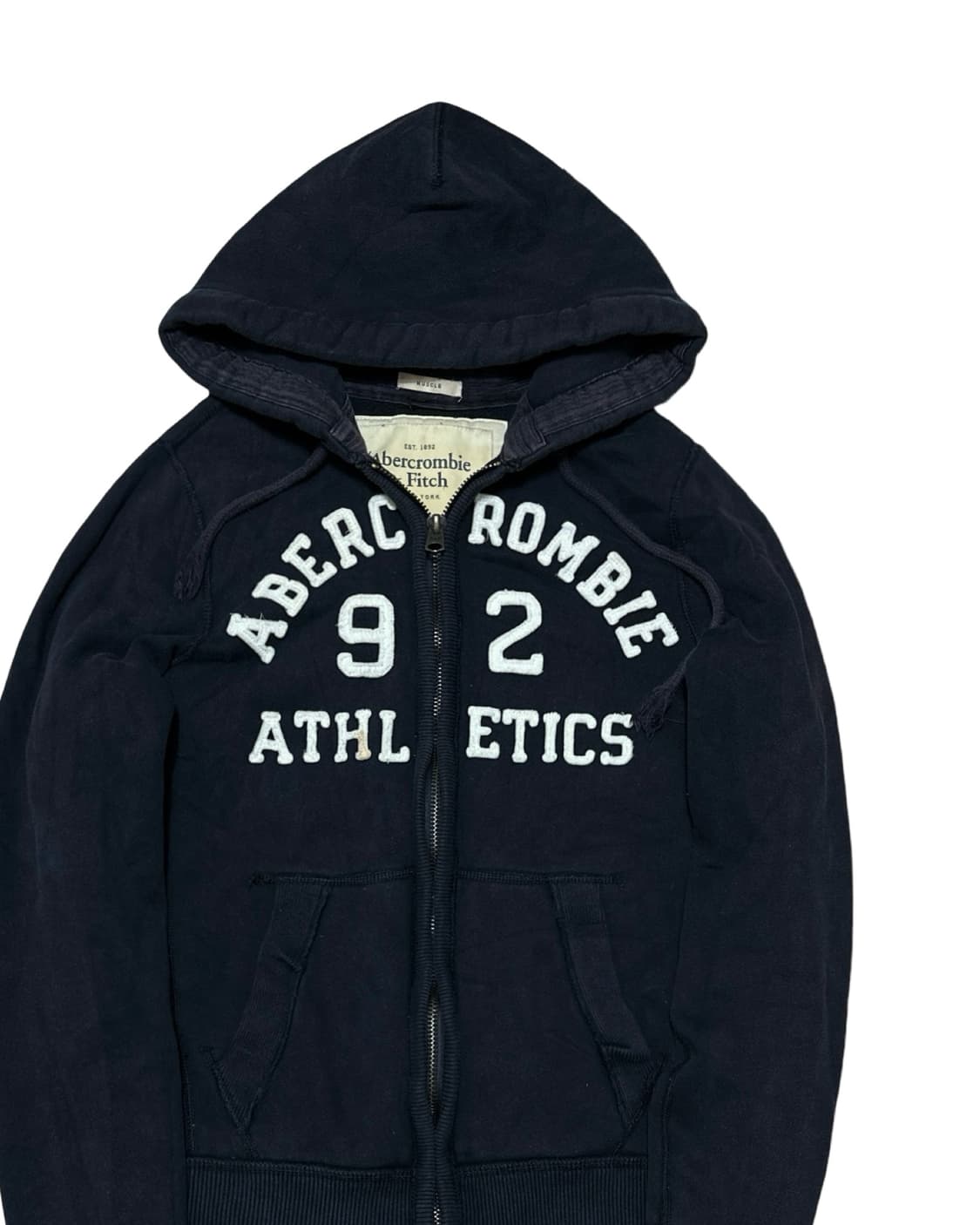 아베크롬비 아치로고 네이비 후드집업 상품이미지2