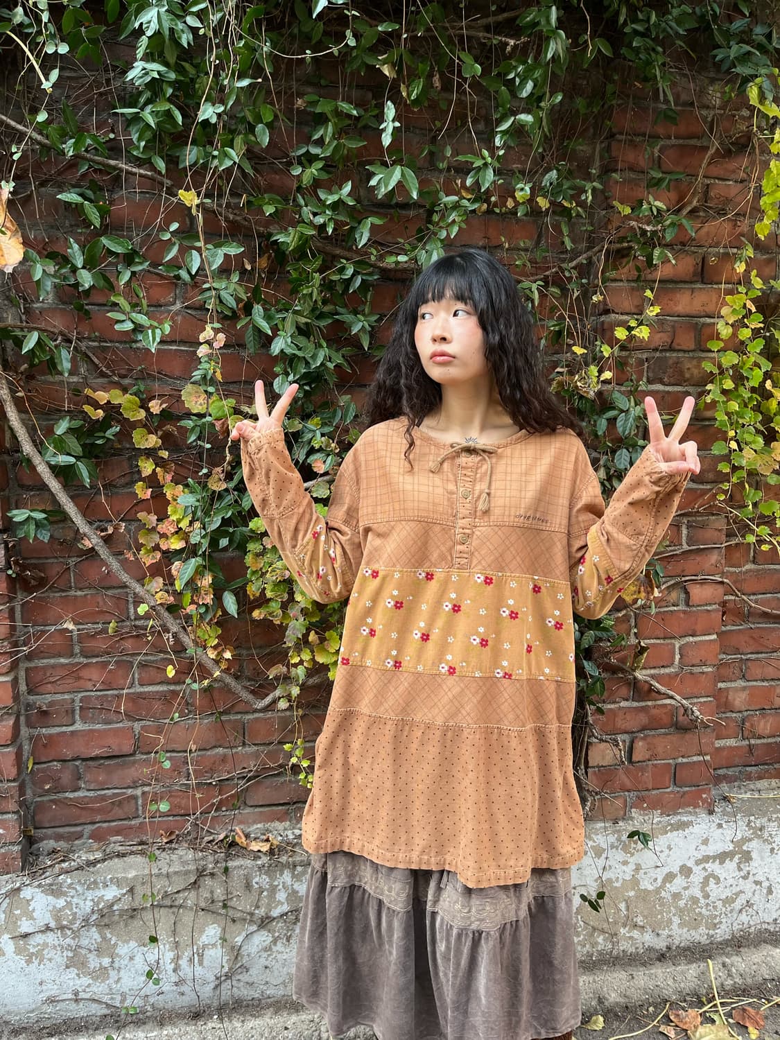 drugstores 코듀로이 패치 블라우스 상품이미지3