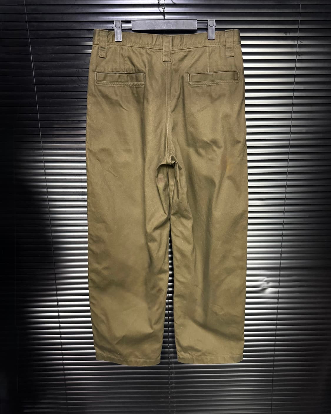 유니클로U 르메르 카키 저지 배럴 치노 와이드 팬츠 바지 32 82 카키 상품이미지5