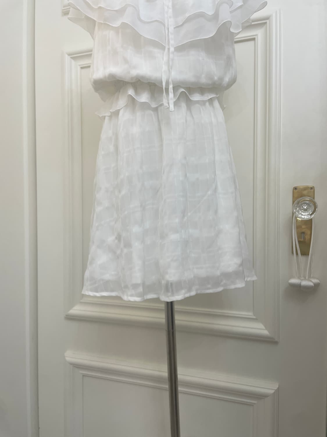 white check ruffle point summer opc 상품이미지8